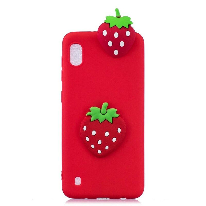 Skal För Samsung Galaxy A10 3d Strawberry