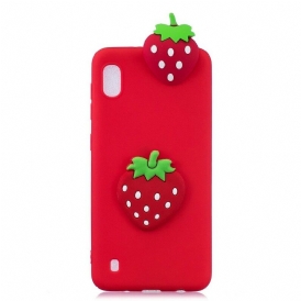 Skal För Samsung Galaxy A10 3d Strawberry