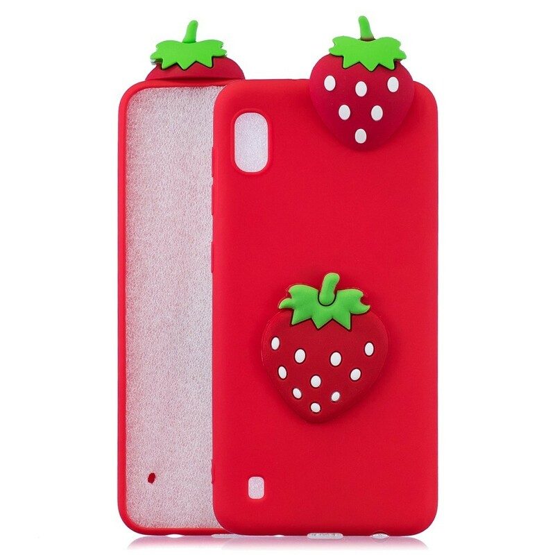 Skal För Samsung Galaxy A10 3d Strawberry