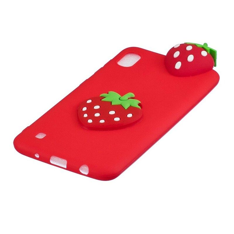 Skal För Samsung Galaxy A10 3d Strawberry