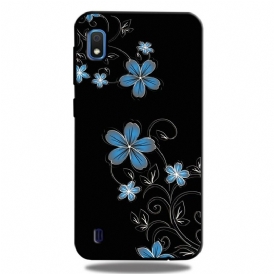 Skal För Samsung Galaxy A10 Blå Blommor
