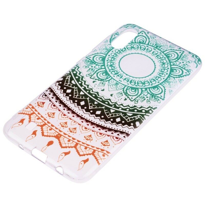 Skal För Samsung Galaxy A10 Transparent Färgad Mandala