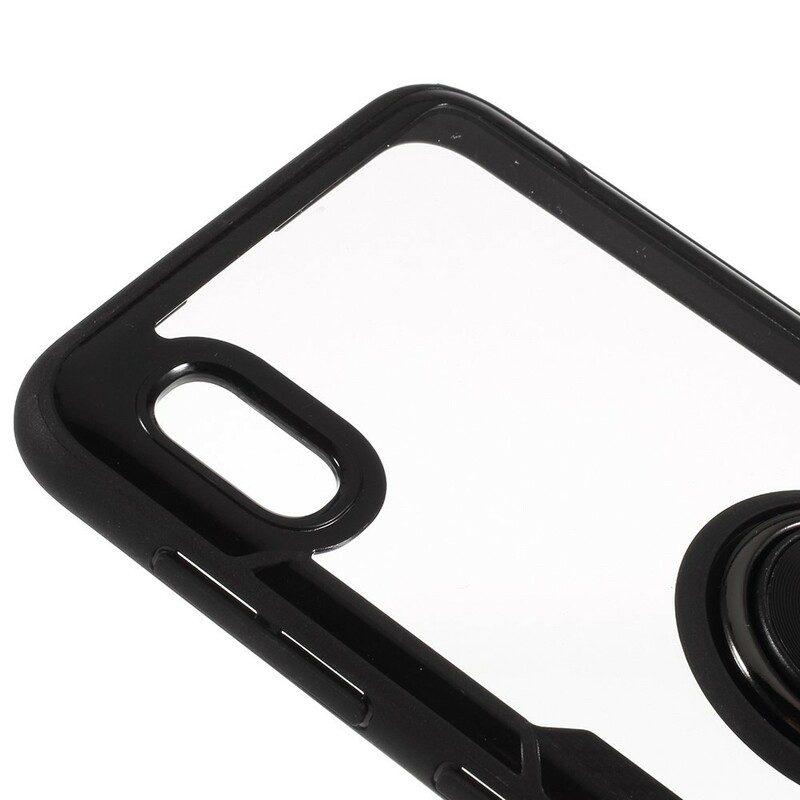 Skal För Samsung Galaxy A10 Transparent Med Ring-support