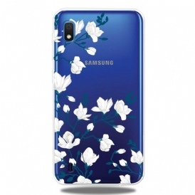 Skal För Samsung Galaxy A10 Vita Blommor