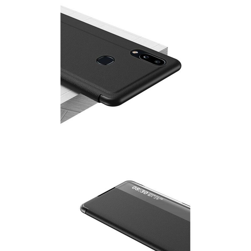 Skal För Samsung Galaxy A10s Texturerat Konstläder
