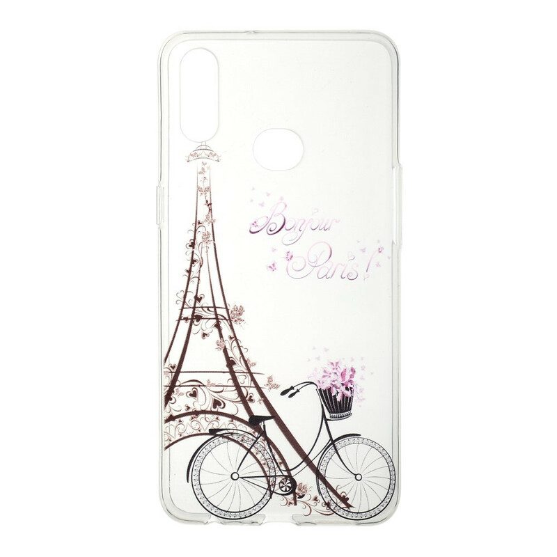 Skal För Samsung Galaxy A10s Transparent Bonjour Paris