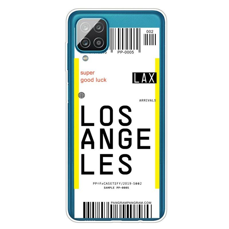 Skal För Samsung Galaxy A12 / M12 Boardingkort Till Los Angeles