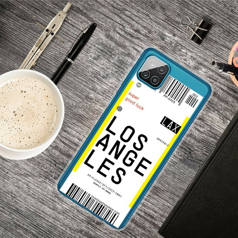 Skal För Samsung Galaxy A12 / M12 Boardingkort Till Los Angeles