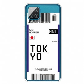 Skal För Samsung Galaxy A12 / M12 Boardingkort Till Tokyo