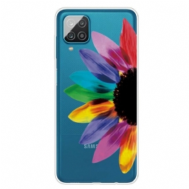 Skal För Samsung Galaxy A12 / M12 Färgstark Blomma