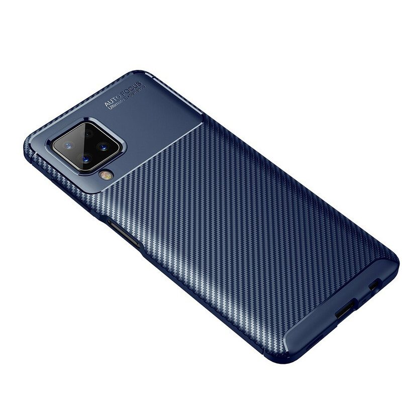 Skal För Samsung Galaxy A12 / M12 Flexibel Kolfiberstruktur