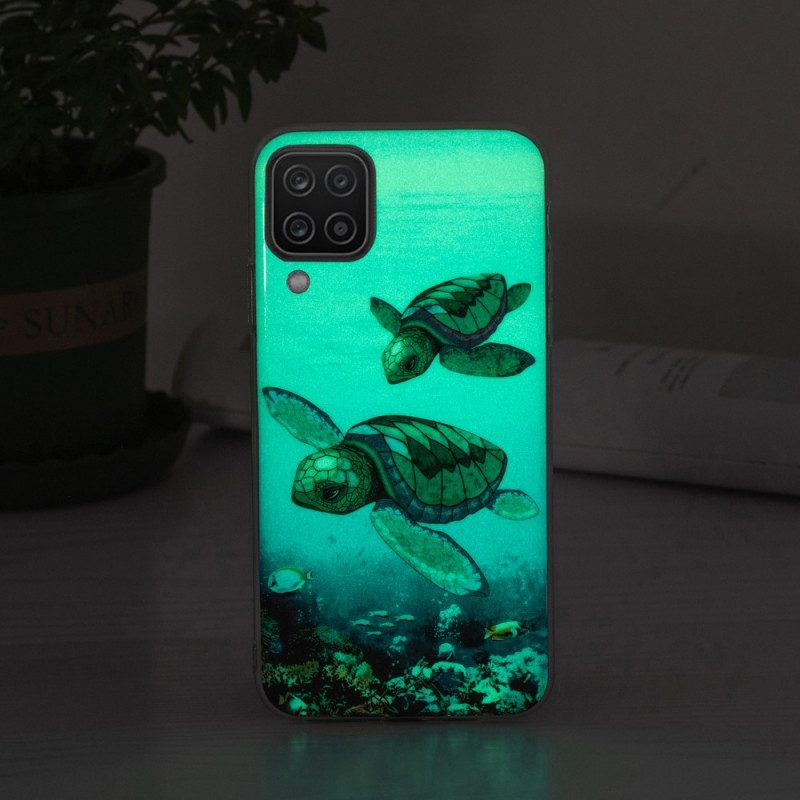 Skal För Samsung Galaxy A12 / M12 Fluorescerande Sköldpaddor