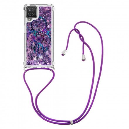 Skal För Samsung Galaxy A12 / M12 Med Snodd Med Paljetter Drawstring Dreamcatcher