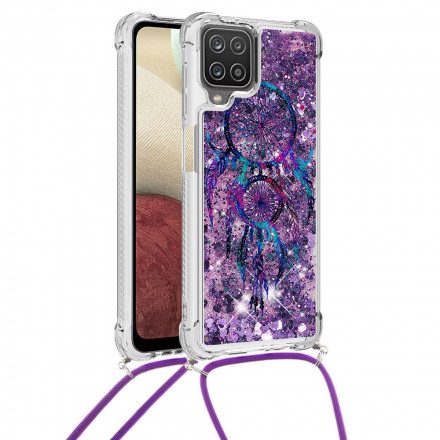 Skal För Samsung Galaxy A12 / M12 Med Snodd Med Paljetter Drawstring Dreamcatcher