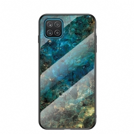 Skal För Samsung Galaxy A12 / M12 Premium Färg Härdat Glas