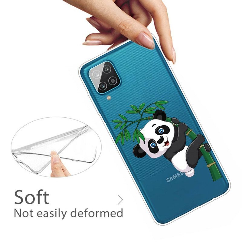 Skal För Samsung Galaxy A12 / M12 Sömlös Panda På Bambu