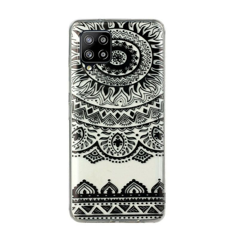 Skal För Samsung Galaxy A12 / M12 Sömlösa Blommor Mandala