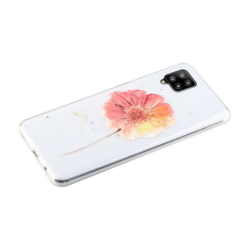 Skal För Samsung Galaxy A12 / M12 Sömlöst Blommönster I Akvarell