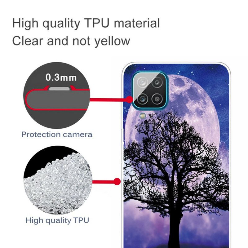 Skal För Samsung Galaxy A12 / M12 Träd Och Måne