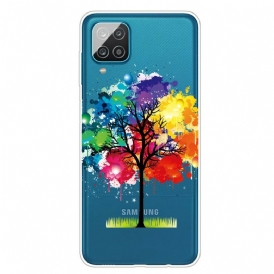 Skal För Samsung Galaxy A12 / M12 Transparent Akvarellträd