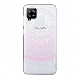 Skal För Samsung Galaxy A12 / M12 Transparent Färgad Mandala