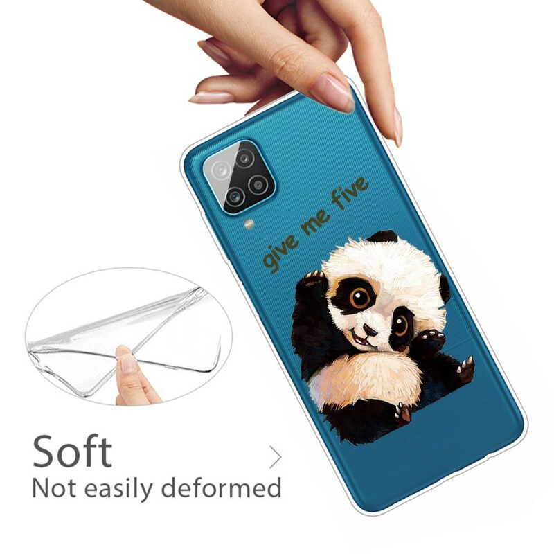 Skal För Samsung Galaxy A12 / M12 Transparent Panda Ge Mig Fem