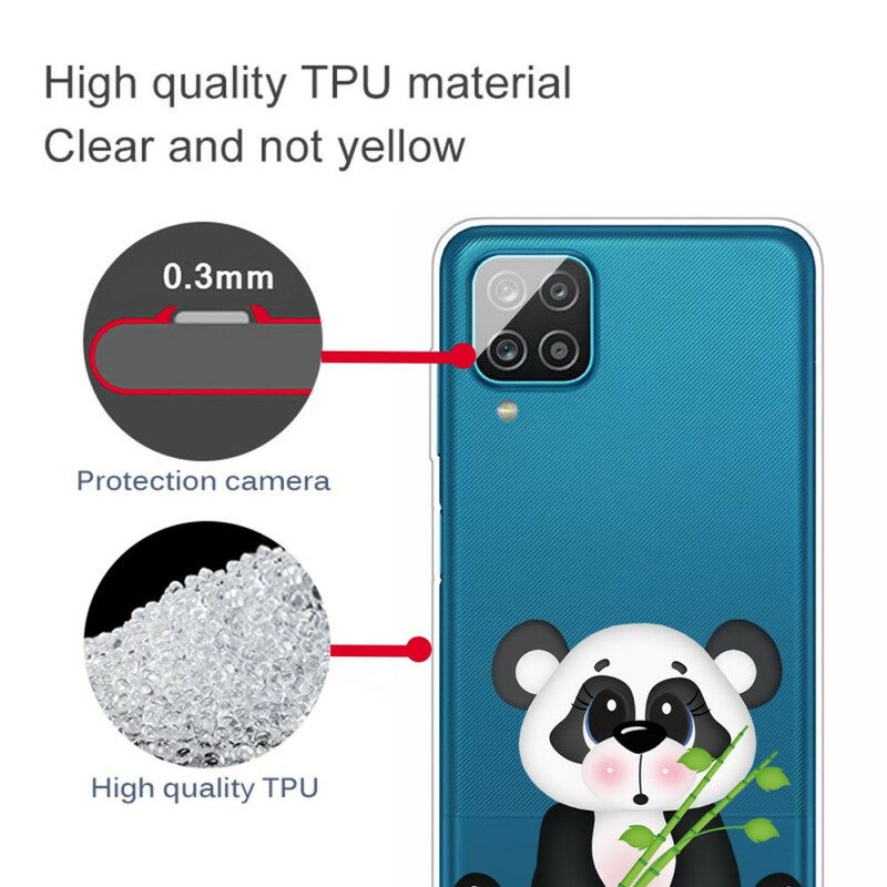 Skal För Samsung Galaxy A12 / M12 Transparent Sad Panda