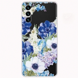 Skal För Samsung Galaxy A13 5G Akvarell Blå Blommor