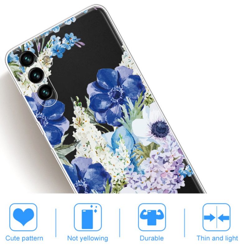 Skal För Samsung Galaxy A13 5G Akvarell Blå Blommor