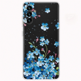 Skal För Samsung Galaxy A13 5G Blå Blommor