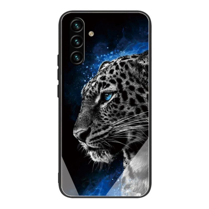 Skal För Samsung Galaxy A13 5G Feline Face Härdat Glas