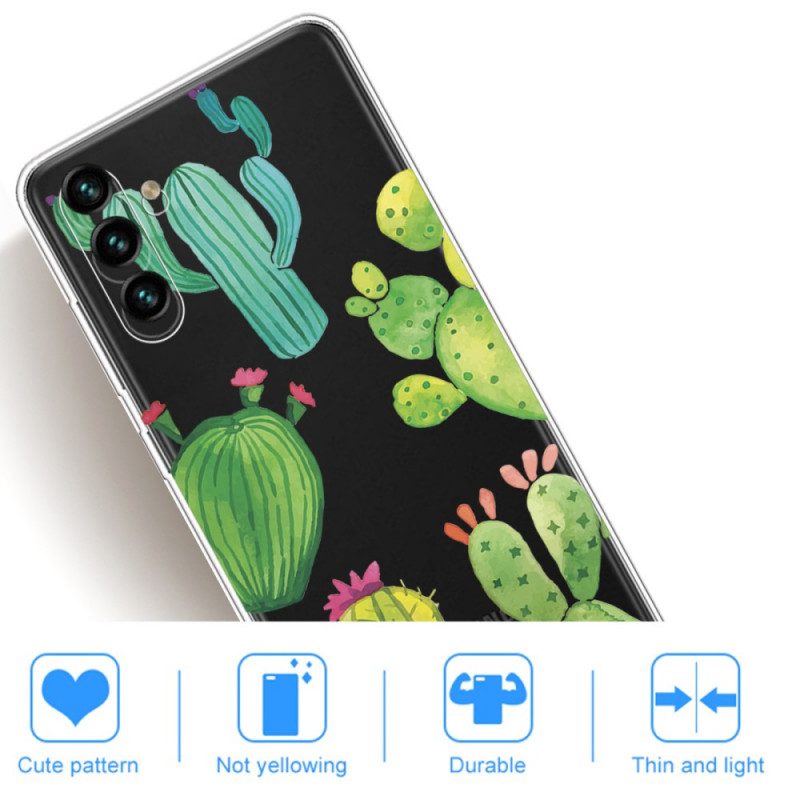 Skal För Samsung Galaxy A13 5G Kaktus Akvarell