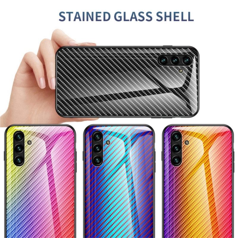 Skal För Samsung Galaxy A13 5G Kolfiberhärdat Glas