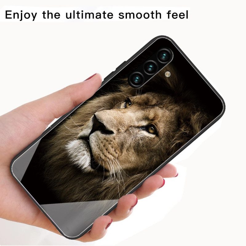 Skal För Samsung Galaxy A13 5G Lejonhuvud Härdat Glas