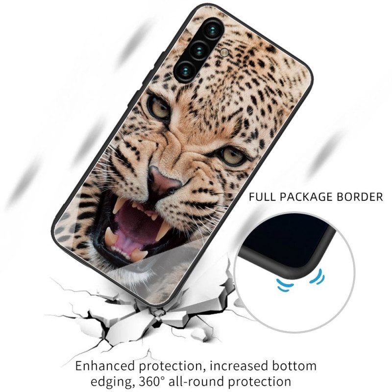 Skal För Samsung Galaxy A13 5G Leopard Härdat Glas