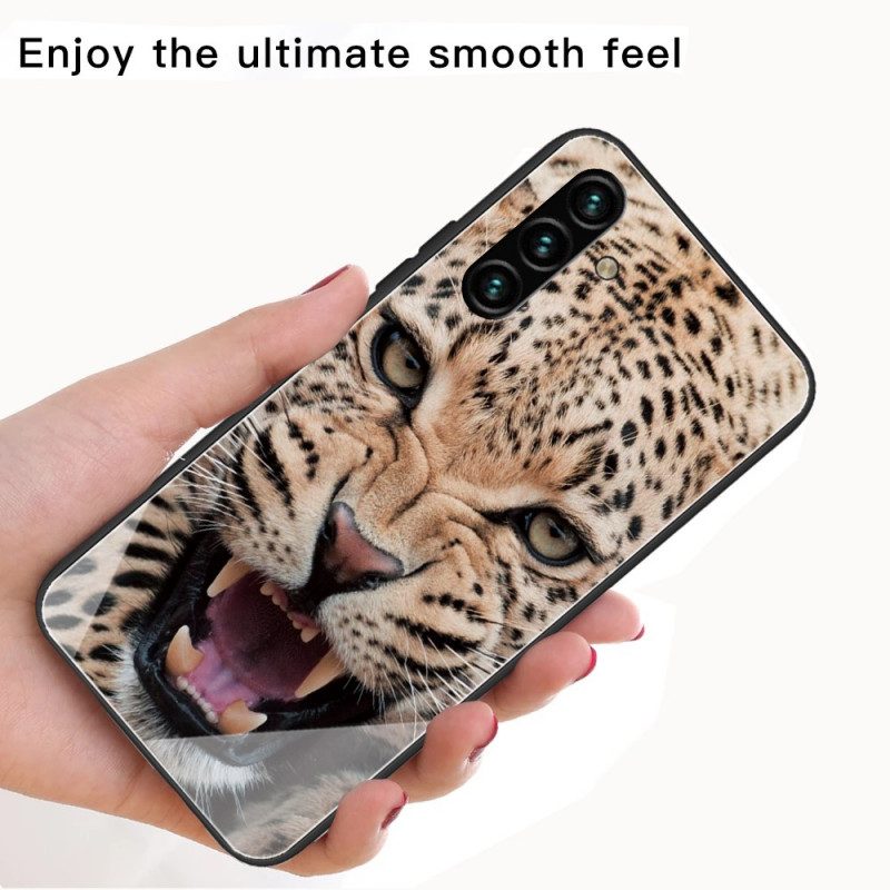 Skal För Samsung Galaxy A13 5G Leopard Härdat Glas