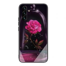 Skal För Samsung Galaxy A13 5G Magiskt Rosa Härdat Glas