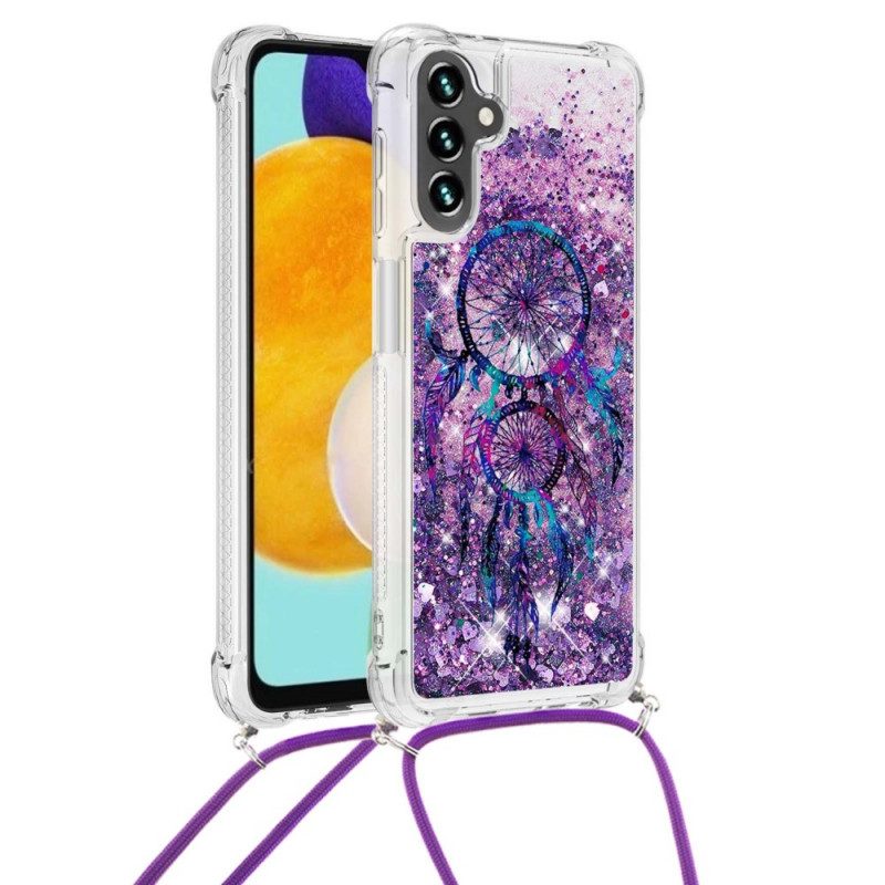 Skal För Samsung Galaxy A13 5G Med Snodd Med Paljetter Drawstring Dreamcatcher