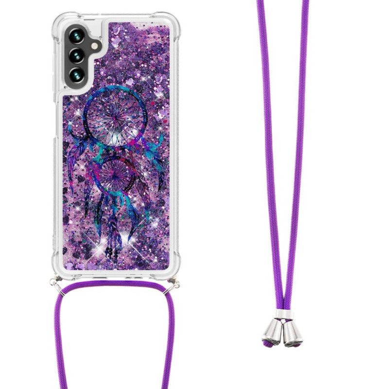 Skal För Samsung Galaxy A13 5G Med Snodd Med Paljetter Drawstring Dreamcatcher