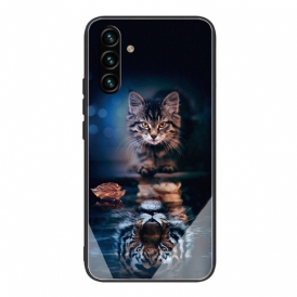 Skal För Samsung Galaxy A13 5G Min Tiger Härdat Glas