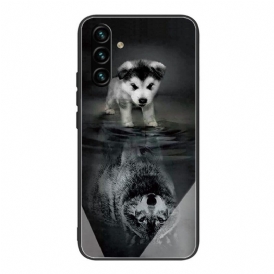 Skal För Samsung Galaxy A13 5G Puppy Dream Härdat Glas