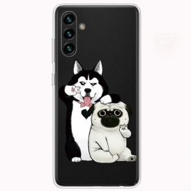 Skal För Samsung Galaxy A13 5G Roliga Hundar