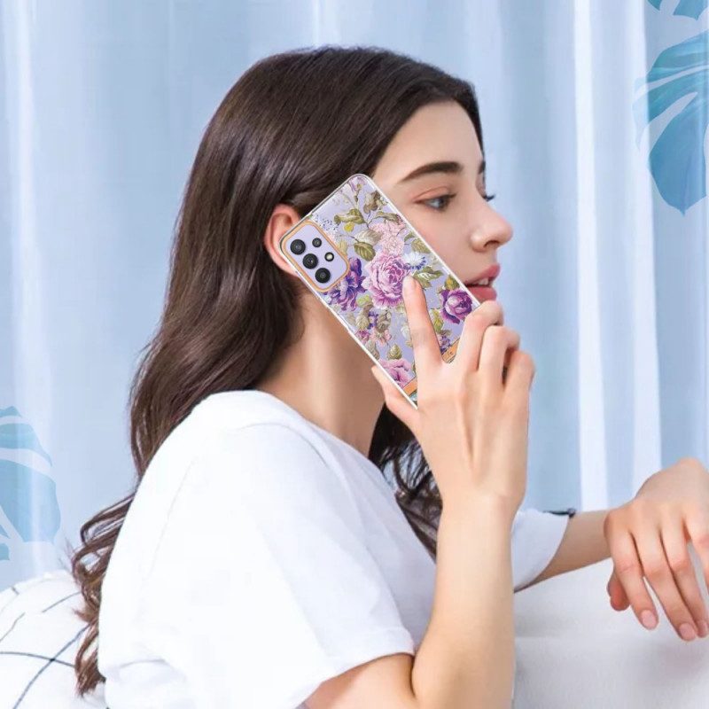 Skal För Samsung Galaxy A13 Blomtransparent