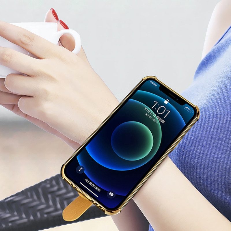 Skal För Samsung Galaxy A13 Krokodilstil Med Stödrem