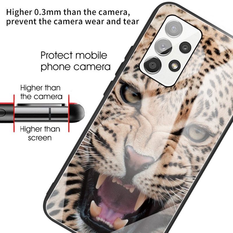 Skal För Samsung Galaxy A13 Leopard Härdat Glas
