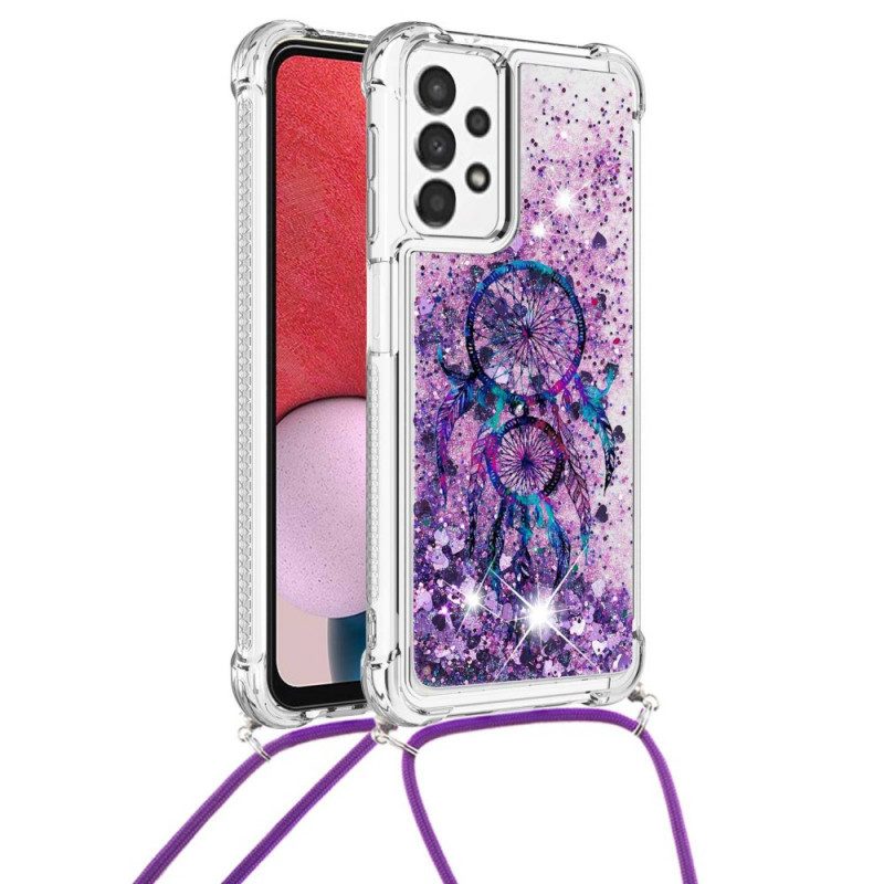 Skal För Samsung Galaxy A13 Med Snodd Med Paljetter Drawstring Dreamcatcher