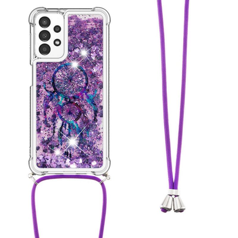 Skal För Samsung Galaxy A13 Med Snodd Med Paljetter Drawstring Dreamcatcher