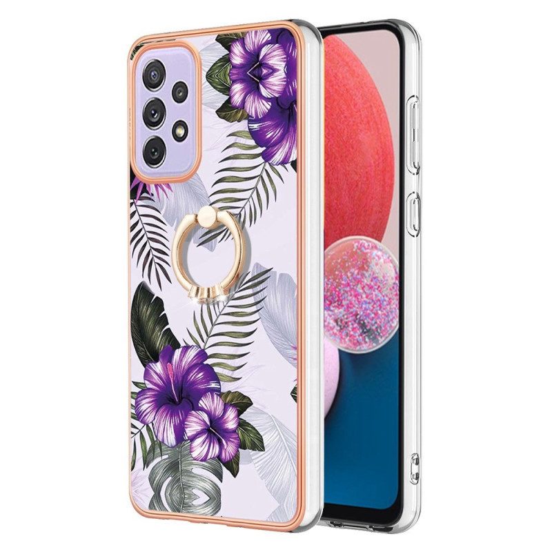 Skal För Samsung Galaxy A13 Ringstödsblommor