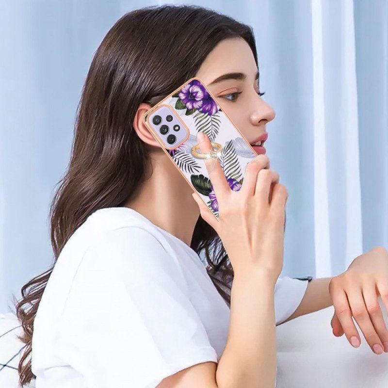 Skal För Samsung Galaxy A13 Ringstödsblommor