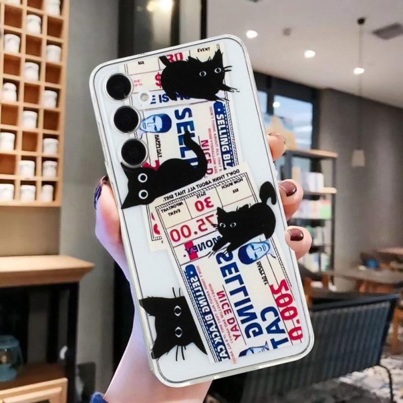Skal För Samsung Galaxy A17 4g / 5g 4 Svarta Katter